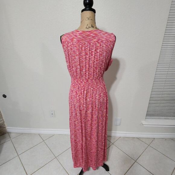 SPENSE PINK and orange variegated super soft maxi dress size large - Picture 2 of 6